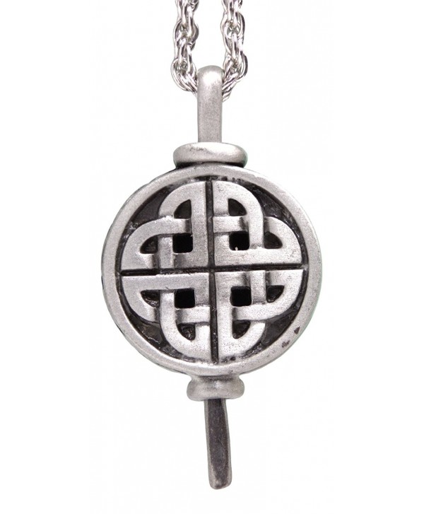 Pewter Diffuser Pendant on 24" Rhodium Plated Rope Chain - CC11O082O8B