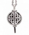 Pewter Diffuser Pendant on 24" Rhodium Plated Rope Chain - CC11O082O8B