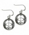 Sterling Silver Chalice Well Dangle Earrings Symbol of the Divine Feminine - CT11KWZG7AV