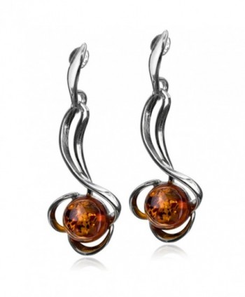 Sterling Silver Amber Earrings Pendant