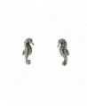 Sterling Silver Seahorse Stud Post Earrings - C911266XKTB