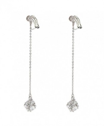 Clip on Dangle Earring Simple Tassel Clip for non Pierced Cubic Zirconia Fashion for teen - CK17YZ7MT3Z