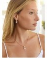 Mariell Rose Shaped Necklace Earrings