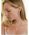 Mariell Rose Shaped Necklace Earrings in Women's Jewelry Sets