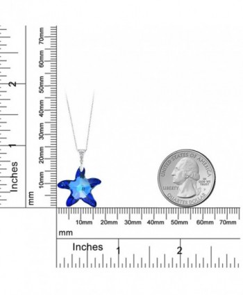 Sterling Berumda Starfish Swarovski Crystals in Women's Pendants