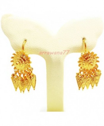 THAI EARRINGS DROP DANGLE 22K 23K 24K THAI BAHT YELLOW GOLD GP E003 - CP11PPRLNPB