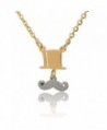 Huan XUN British Mustache and Top Hat Necklace Link Charm Pendant Charm Jewelry 16" - CO12C6AVKMJ