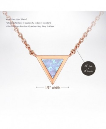 PAVOI Plated Triangle Bezel Necklace
