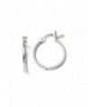 1.25mm Polished Sterling Silver Hoop Earrings- 15mm (9/16 in) - C711PKE9XNN