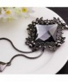 Merdia Necklace Rhombus Pendant Black 20