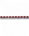 Simulated Birthstone Accent Silvertone Bracelet