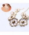 Flowers Statement Collar Necklace Rhinestone in Women's Choker Necklaces