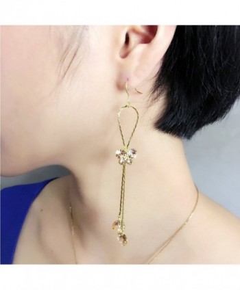 Neoglory Plated Rhinestone Yellow Earring