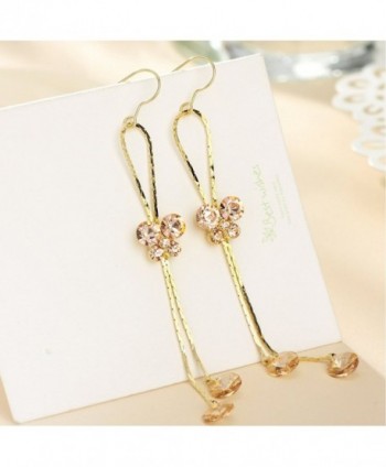 Neoglory Plated Rhinestone Yellow Earring in Women's Drop & Dangle Earrings