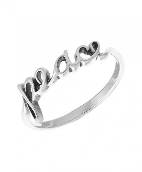 Boma Sterling Silver Peace Script Ring - CK118W7GUIL
