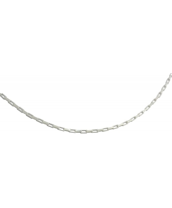 Solid Sterling Silver 925 Stamped Square Link Design Chain 18 Inches - CI12GW054NV