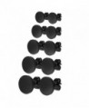 Charisma Stainless Illusion Tunnel Earrings - 02) Round Black x 5 Pairs - CR125JV9XOF