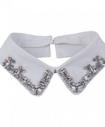 Ababalaya Women's Vintage Detachable Imitation Pearl False Shirt Collar Necklace Choker - 201604001White - C912NRV740V