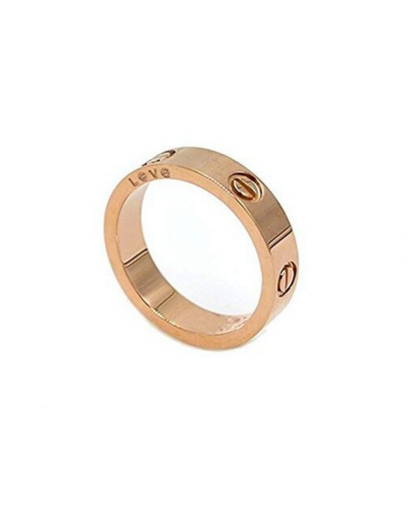 Teresa Carranco Shine Celebrity Love Rose Gold-Plated Band Ring for Women (size:10) - CI189R0U2WW