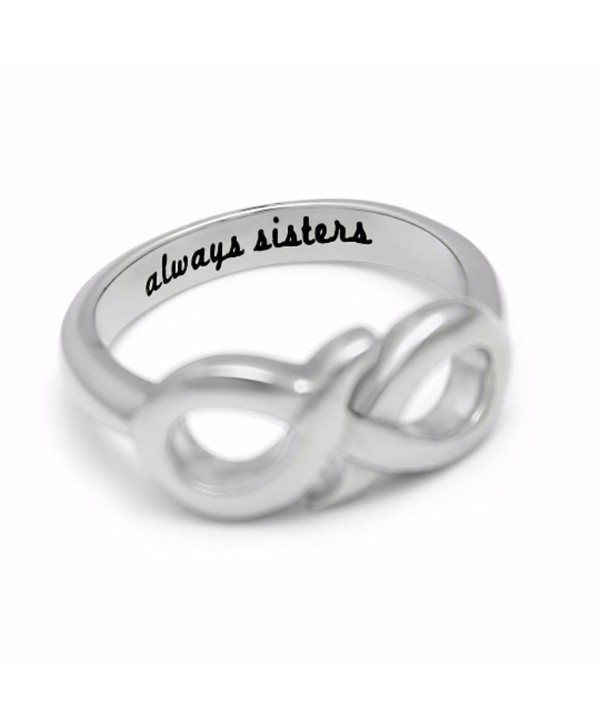 Sisters Ring- Infinity Ring- Promise Ring for Sister "Always Sisters" Engraved on Inside - CL11GUQ9CU9
