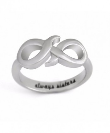 Sisters Infinity Promise Sister Engraved in Women's Wedding & Engagement Rings
