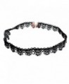 Susenstone Personalized Chic Black Lace Side Flower Necklace Choker - CX12MANS0CK