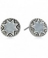 House of Harlow 1960 Womens Enameled Engraved Mini Sunburst Stud Earrings - Silver/Grey - CT12J3YT06Z