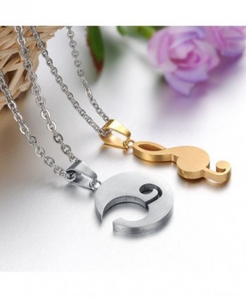 Sobly Stainless Engraved Necklace Valentine in Women's Pendants
