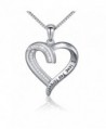 S925 Sterling Silver " I Love You Forever " Pendant Necklace-Box Chain-18 inches - C317YIIZ2KZ