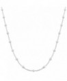 Sterling Silver 1.3-mm Beads on Cable Chain Saturn Necklace (36 Inch) - CN118NFDEE5