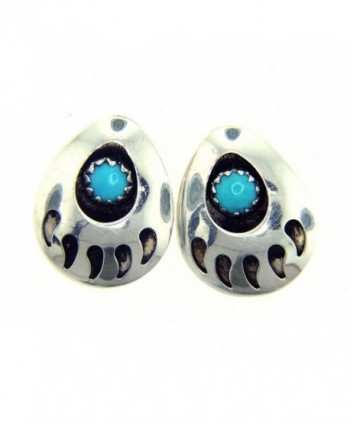 Made IN USA Beautiful and unique Navajo Bear Paw Post earrings by Gaynell Parker - CA1119JVKWZ