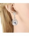 EVER FAITH Silver Tone Teardrop Earrings in Women's Drop & Dangle Earrings