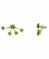 Lux Accessories Marijuana Weed 420 Pot Leaf Suspension Stud Earrings - CA123FINX9F