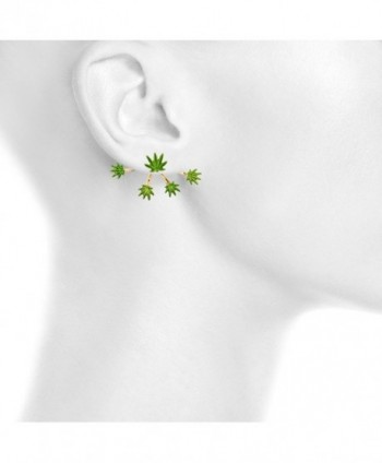 Lux Accessories Marijuana Suspension Earrings