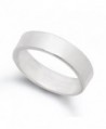 6mm 925 Sterling Silver Italian Crafted Flat Edged Pipe-Cut Style Wedding Band + Bonus Polishing Cloth - CF11OO5EEBF