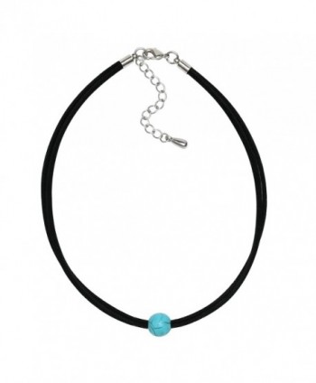 Natural Turquoise Necklace Handmade Bracelet in Women's Choker Necklaces