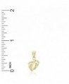 Gold Baby Feet Charm Solid