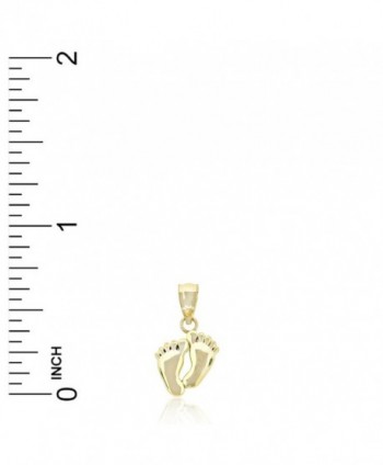 Gold Baby Feet Charm Solid in Women's Pendants