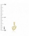 Gold Baby Feet Charm Solid in Women's Pendants