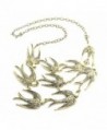 Vintage Anthropologie Swallow Brass Bib Necklace Statement - CP11NAMZNML