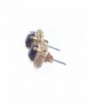 Swarovski Crystal Earring Burgundy gold plated base