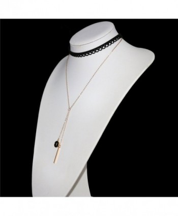 Letter Pendant Layered Chokers Necklace in Women's Y-Necklaces