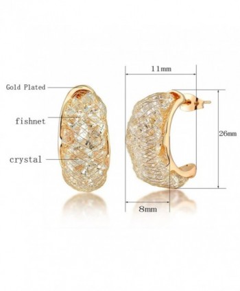 Mytys Fishnet Semicircle Earringsfor Women in Women's Stud Earrings