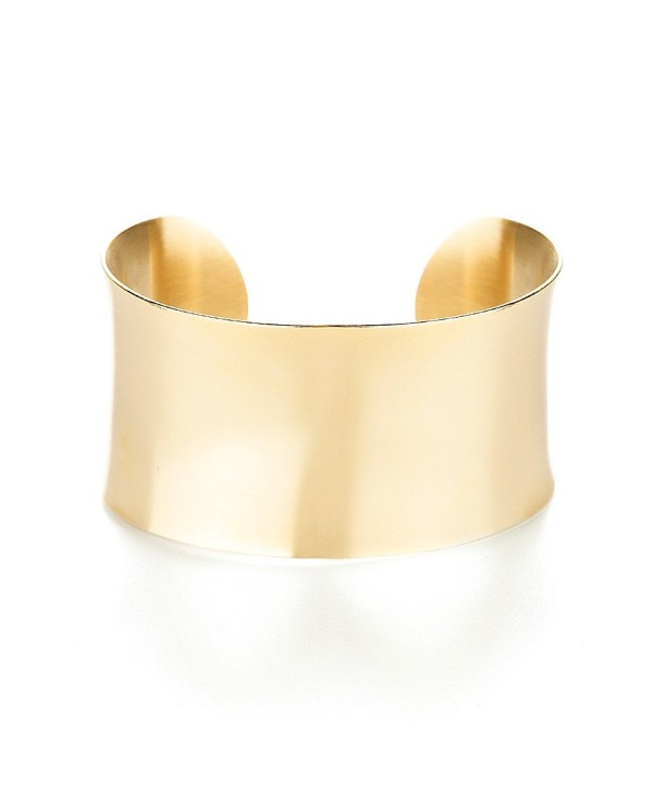 Gold Plated Stainless Steel Fashion Cuff Bracelet - CL112KU8J35