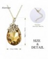 Alantyer Necklace Teardrop Swarovski Birthstone in Women's Pendants