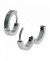 Inox Jewelry Earrings 316L Stainless Steel Matte Finished Huggies. 2mm - CT11UI5N993