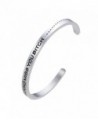 Meibai Long Distance Friendship Best Friends Bracelet Stamped Stainless Steel Cuff Bangle for Sister Bridesmaid - CY1867DA6U6