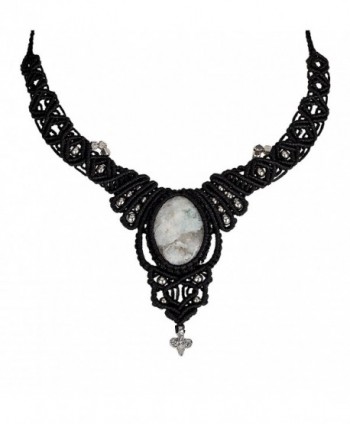 Handmade Necklace Moonstone SPUNKYsoul Collection - C6188LGGSMC