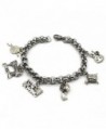 Stainless Steel Link Charms Bracelet- I Love Sewing- Handmade in USA- ML02 - C317YCZR44E
