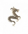 Alilang Womens Gold Tone Faux Pearl Ancient Zodiac Dragon Monster Brooch Pin - C7113T2IPL9